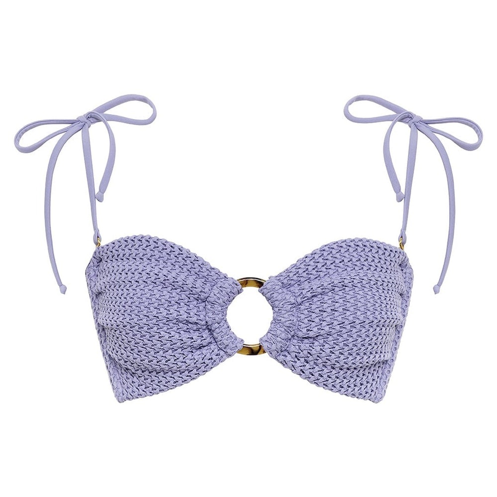 MONTCE Lavender Crochet Tori Ties Bandeau Bikini Top - Picture 3 of 13